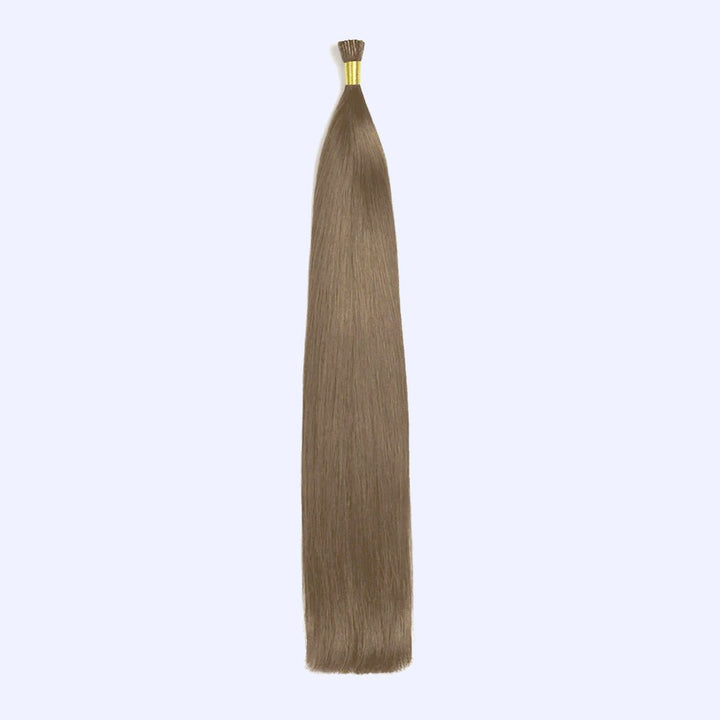 Ash Brown (#8) Indreams Virgin Remy I Tip Hair Extensions - indreams hair - Keratin hair - 