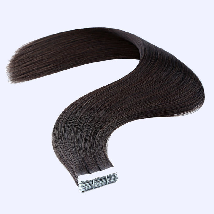 Dark Brown (#2) Indreams Virgin Remy Tape In Hair Extensions - indreams hair - Tape In Hair - 