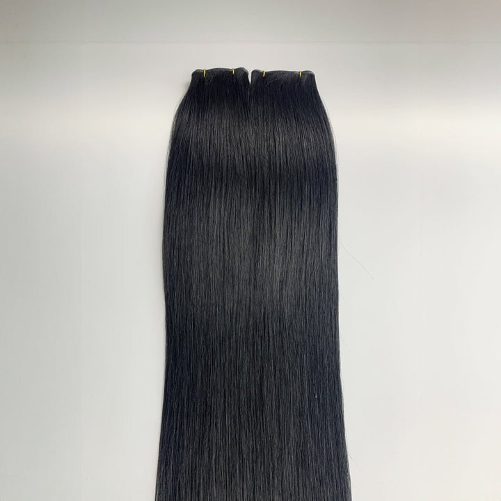 Jet Black (#1) Indreams Virgin Remy Genius Weft Hair Extensions - indreams hair - Genius Weft - 