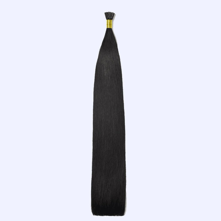 Jet Black (#1) Indreams Virgin Remy I Tip Hair Extensions - indreams hair - Keratin hair - 