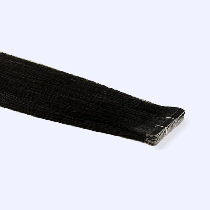 Jet Black (#1) Indreams Virgin Remy Tape In Hair Extensions - indreams hair - Tape In Hair - 