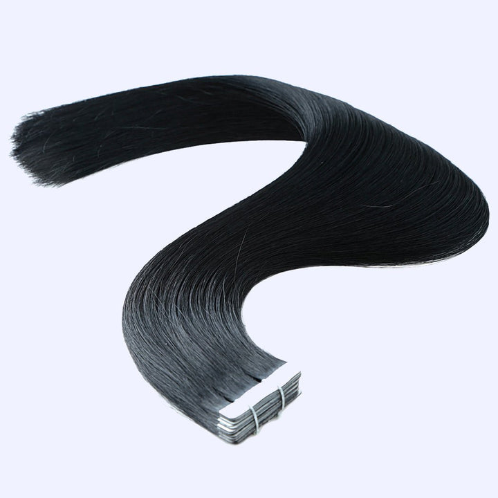 Jet Black (#1) Indreams Virgin Remy Tape In Hair Extensions - indreams hair - Tape In Hair - 