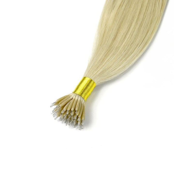 Light Blonde (#613) Indreams Virgin Remy Nano Ring Hair Extensions - indreams hair - Keratin hair - 