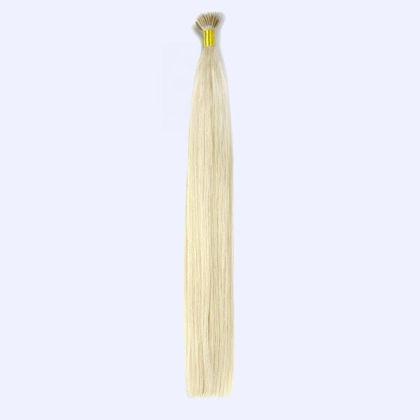 Platinum Blonde (#60) Indreams Virgin Remy Nano Ring Hair Extensions - indreams hair - Keratin hair - 